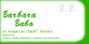 barbara babo business card